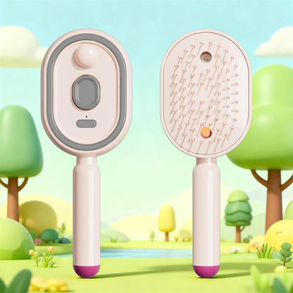 Rechargeable Mist Spray Detangling Hair Brush for All Hair