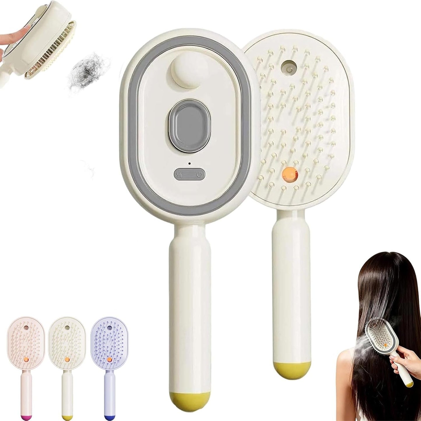 Rechargeable Mist Spray Detangling Hair Brush for All Hair